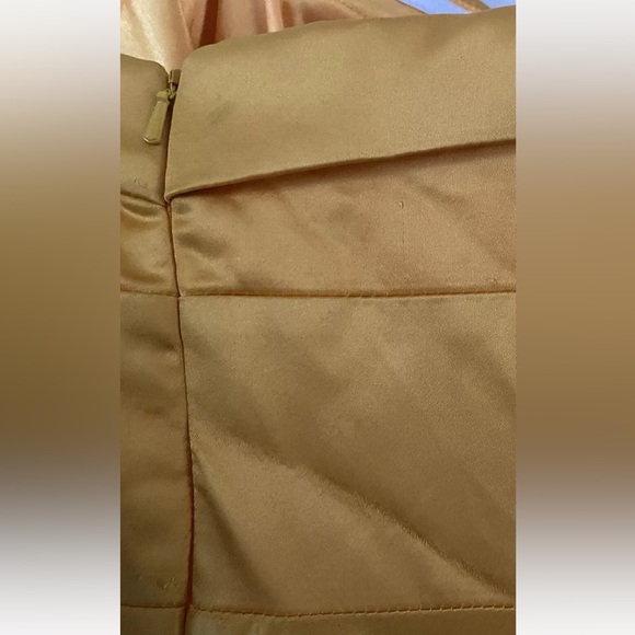 Mac Duggal Yellow Sweetheart Neck Strapless Bow Satin Ball Gown Dress Sz 8 67995 - Picture 9 of 16